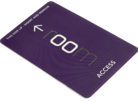 access card on white background